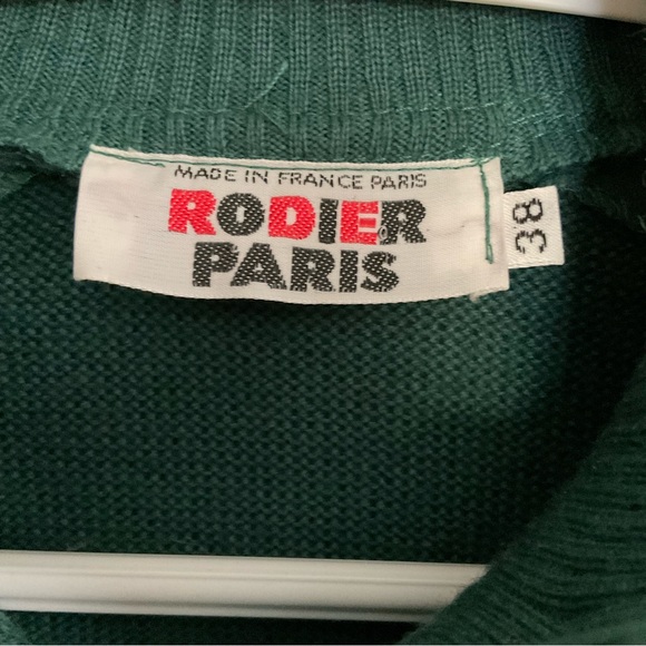 Vintage 70s Rodier Paris Wool Blend Long Cardigan - Picture 3 of 9